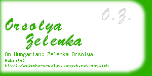 orsolya zelenka business card